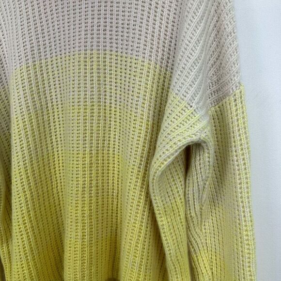 Duffy Women’s Cream Pastel Yellow Ombre Cashmere Blend Funnel Neck Sweater - Picture 8 of 8